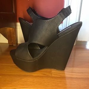 Black Steve Madden Wedges